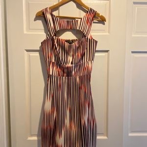 Guess Sundress, Size 6, Red/Black/Off-white, Above the knee length